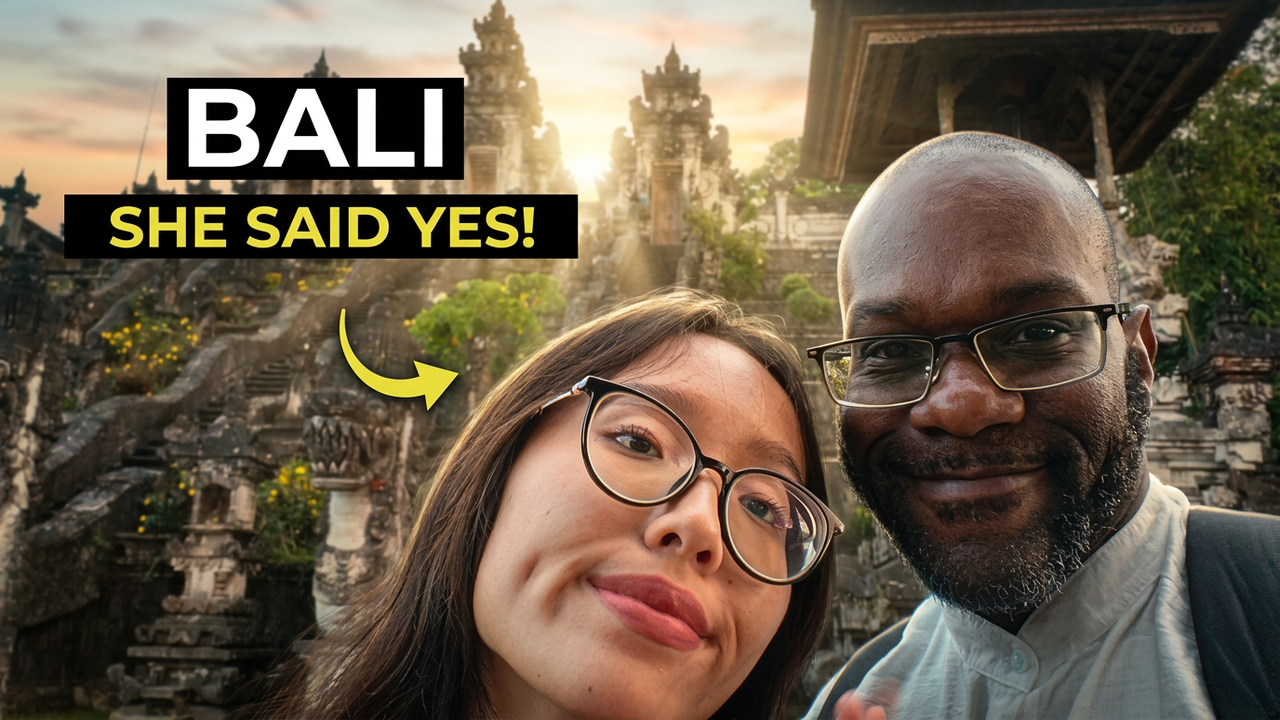 Bali proposal video thumbnail with Kevin and Ngan